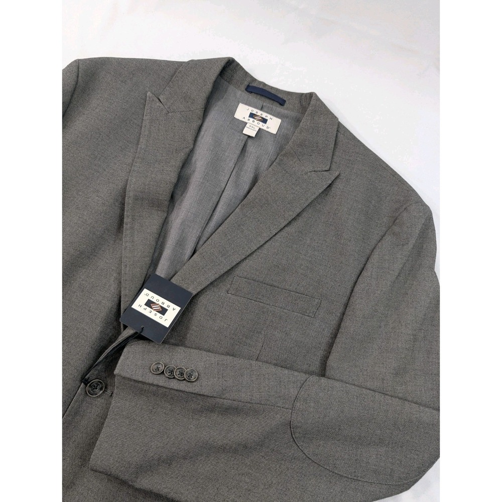 NWT Joseph Abboud Cotton Blend Gray Crosshatch Travel Blazer Men XXL 48" Chest